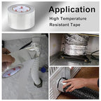 BOMEI PACK Aluminum Foil Tape, Heavy Duty Metal Duct Tape, High Temperature - Image 7