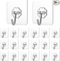 Adove Adhesive Hooks for Hanging, Heavy Duty Wall Hooks 20 Pack, Removable by Unknown