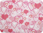 Valentines Day Dish Drying Mat for Kitchen Pink Hearts Absorbent Reversible by Unknown