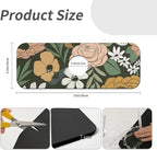 Kitchen Sink Splash Guard，Vintage Large Floral Faucet Mat Sink Gadgets-Super - Image 3