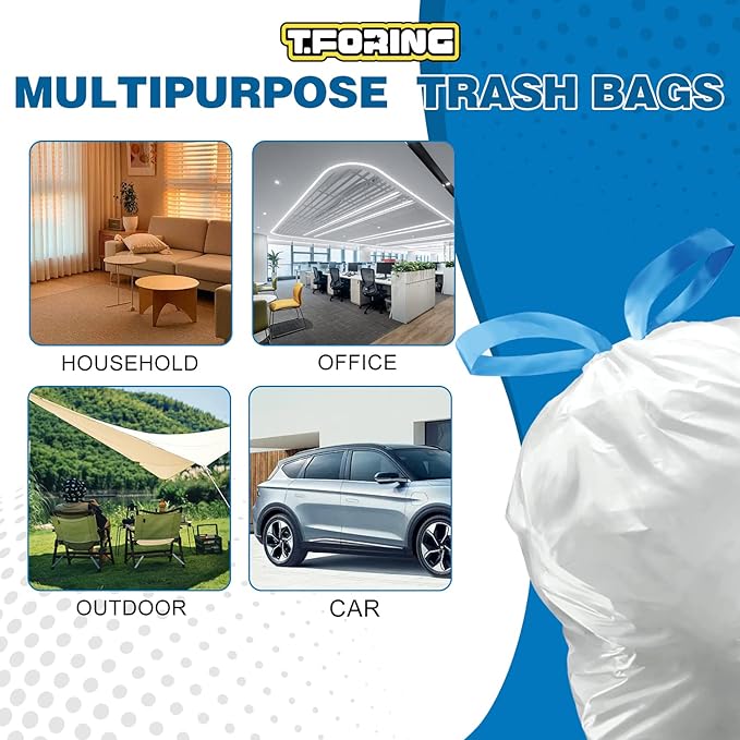 6 Gallon Trash Bags Drawstring 1.1 Mil - Image 6