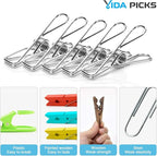 40 Pack Wire Clothes Pins Heavy Duty Outdoor, Stainless Steel ClothesPins - Image 3