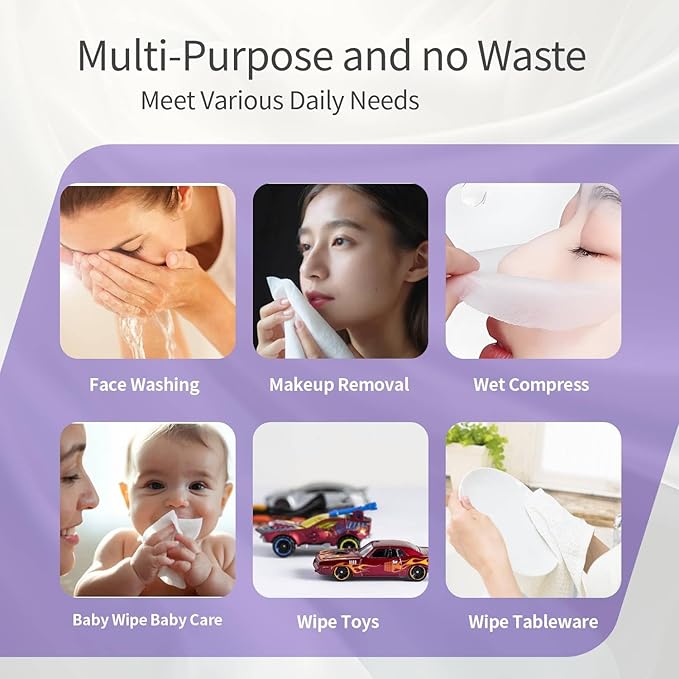 Disposable Face Towels, Biodegradable Soft & Skin Friendly Face Towelettes - Image 7
