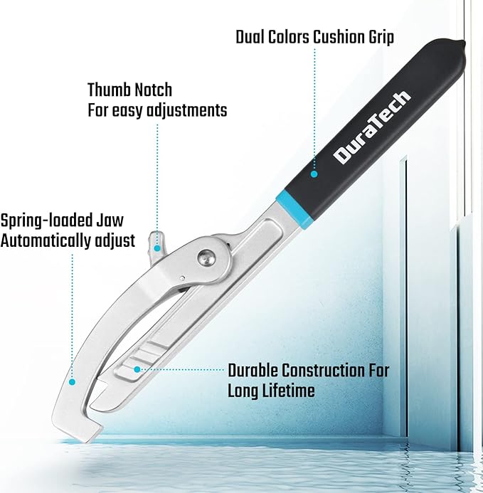 DURATECH Sink Strainer Lock Nut Wrench, Adjustable up to 4-3⁄4" Capacity - Image 4