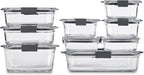 Rubbermaid Brilliance Glass Food Storage Containers, Leak-Proof by Rubbermaid