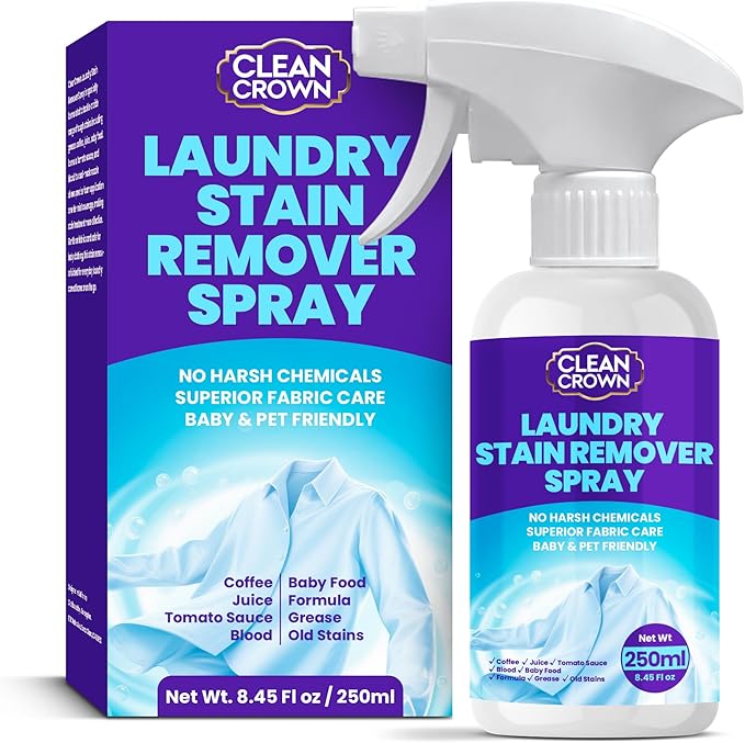 Laundry Stain Remover Spray, Spray and Wash Stain Remover by CleanCrownCleanBetterLastLonger
