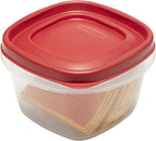 Rubbermaid Easy Find Lids Food Storage Containers, 2 Cup, Racer Red, 4-Piece Set - Image 2