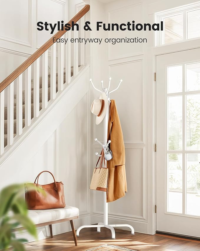 Pipishell Coat Rack with 14 Hooks, Freestanding Coat Rack Stand - Image 2