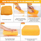 Tioncy 36 Pcs Large Sponges Bulk 7.5 x 5.5 x 1.9 Inch Grouting Car Wash Foam - Image 3