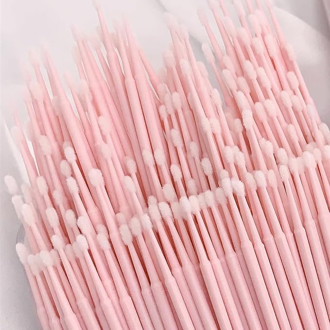 100-Pack Micro Cotton Swabs for Eyelash Extensions | 2mm Cotton Tip Applicators - Image 3