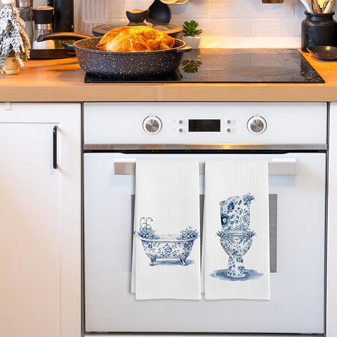 Chinoiserie Wildflower Hand Towels - Image 2