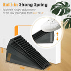 Heavy Duty Large Door Stoppers, Adjustable Spring Loaded Tall Doorstop Jammer - Image 2