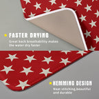 Patriotic July of 4th Red Star Dish Drying Mat - Image 3