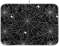 Halloween Spooky Spider Web Dish Drying Mat by Wamika