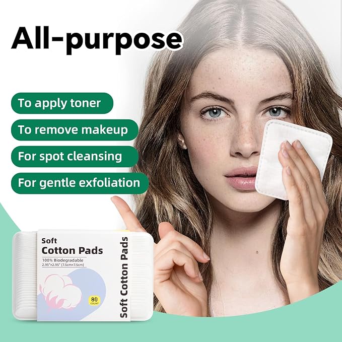 Large Square Cotton Pads, Rounded Corners, - Image 5