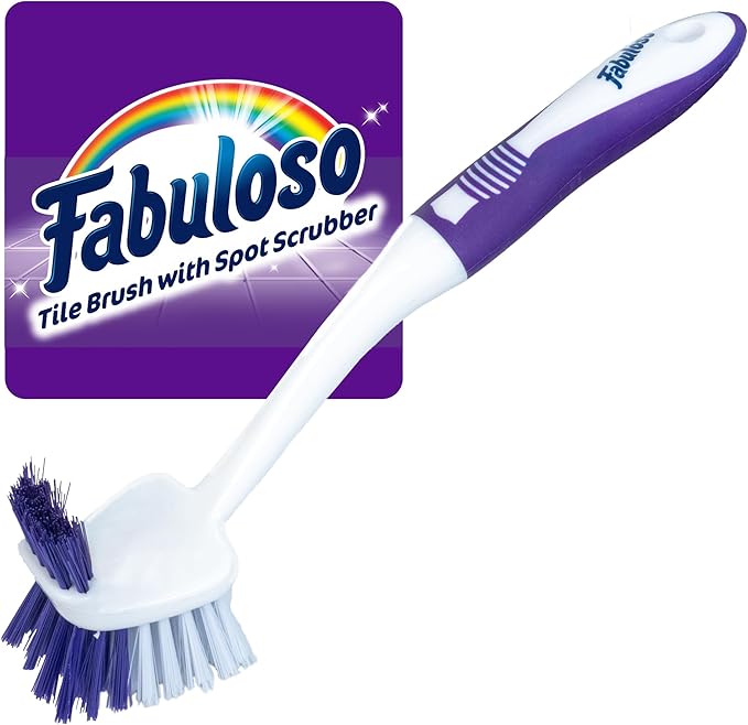 Fabuloso Tile Brush with Spot Scrubber, Long Bathroom Cleaning Brush with by Colgate-PalmoliveCommercial
