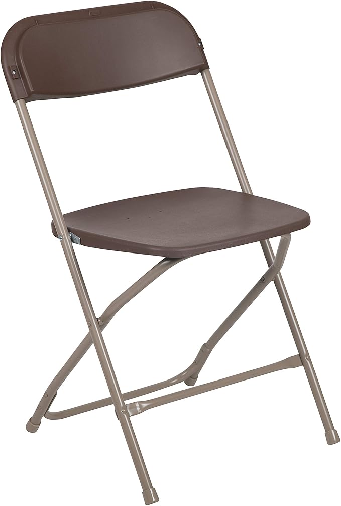 Flash Furniture Hercules Series Plastic Folding Chair Brown - 10 Pack 650LB Weight Capacity Comfortable Event Chair-Lightweight Folding Chair - Image 11