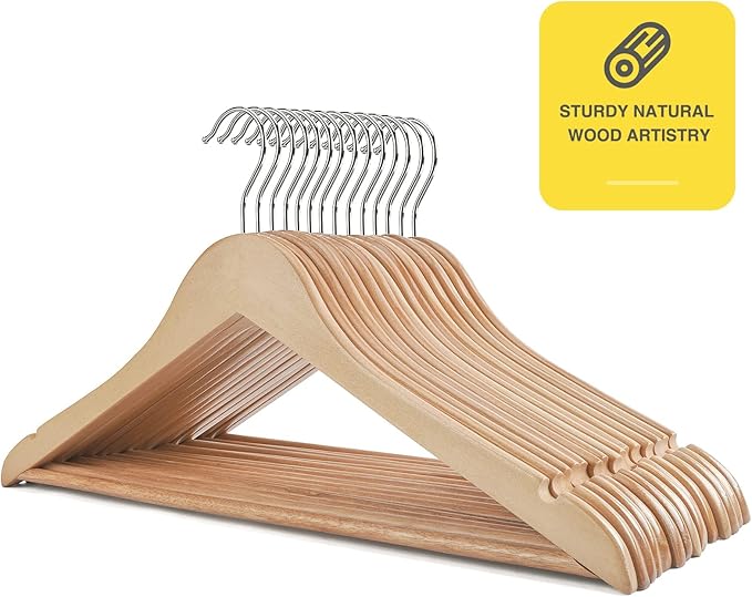 Wooden Hangers 30 Pack Clothes Hanger - Image 6