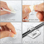 130 Pcs Cable Clips, Adhesive Cable Organizer Cord Holder Wire Clip Wire - Image 5
