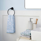 SKL Home Floral Jacquard 100% Cotton 2pc Hand Towel Set, Reversible & Decorative - Image 3