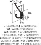 Amerock H37004ORB | Vicinity Triple Prong Decorative Wall Hook | Oil Rubbed - Image 4