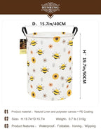 HUNRUNG Laundry Hamper, Large Canvas Fabric Lightweight Storage Basket Toy - Image 2