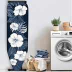 Nuxovilar White Hibiscus & Blue Leaf Ironing Board Cover, 15 * 54inch, Fits - Image 3