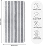 KinHwa Microfiber Hand Towels for Bathroom Soft and Absorbent Face Towels Grey - Image 2
