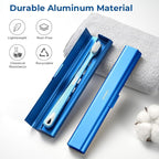 Aluminum Toothbrush Travel Case, Portable Travel Toothbrush Holder, Durable - Image 2