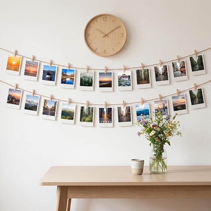 100 Pcs Wooden Clothespins for Photo Hanging Display, Mini Clothes Pins - Image 7