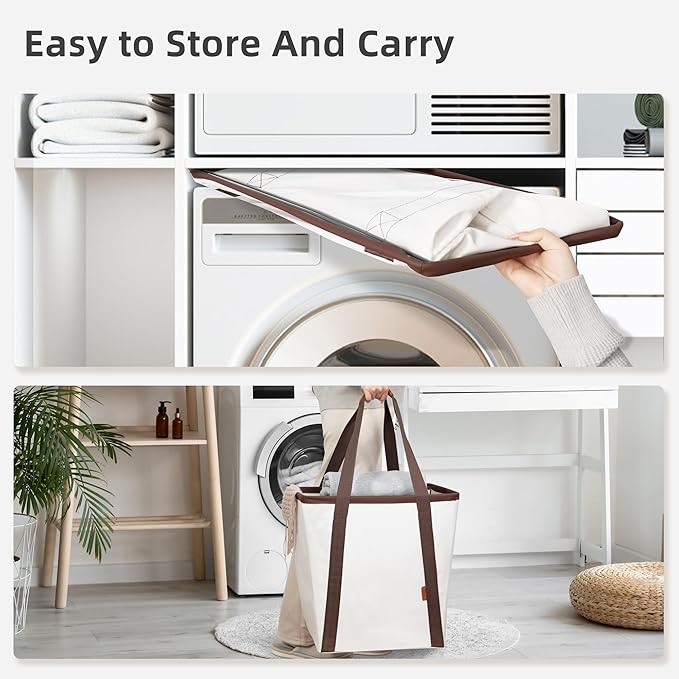 STORAGE MANIAC Collapsible Laundry Caddy, 128L Large Collapsible Laundry Basket - Image 5