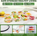 24-Piece PVC-Free BPA-Free Food-Grade Plastic Kitchen Set, Leakproof Airtight - Image 3