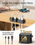 6 Pack Magnetic Cable Clips, Laitver Cord Organizer Holder Strong Adhesive Desk - Image 7