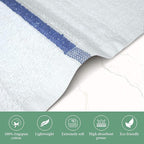 Bar Mop Blue Stripe 6 lbs 16x19 Pack of 36, 100% Cotton Double Stitched Route - Image 2