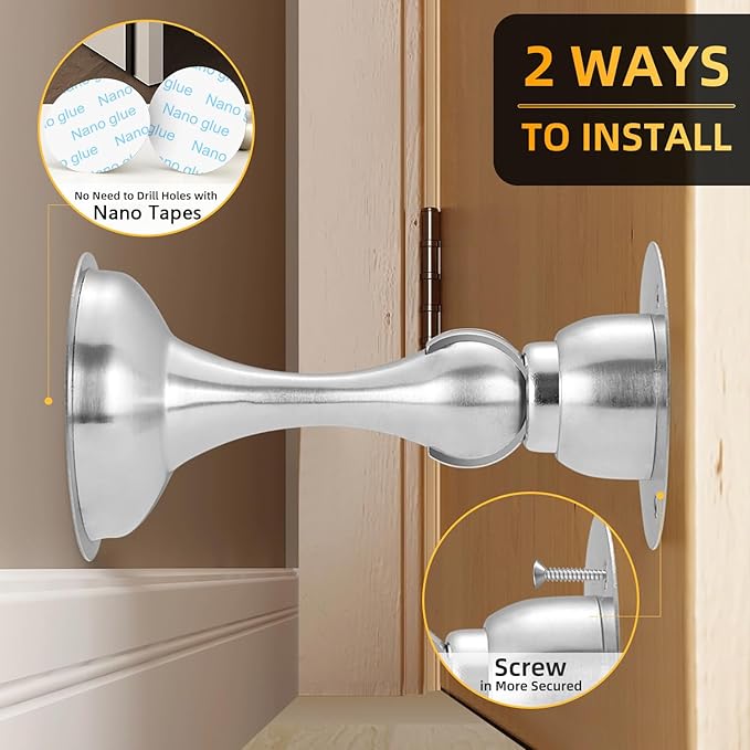 8 Pack Magnetic Door Stop No Drilling Door Stop - Image 3