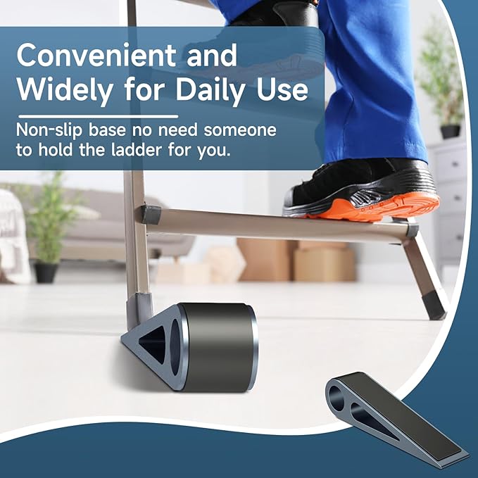 2 Pcs Heavy Duty Door Stopper for Bottom of Door, Aluminum & Rubber Door Stop - Image 6