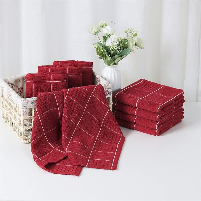 Glynniss Kitchen Towels and Dishcloths Set, Four Kitchen Dish Towels 16x26 - Image 6