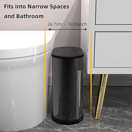 1.8 Gallons Small Stainless Steel Trash Can - Image 2
