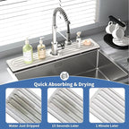 Stone Faucet Mat for Kitchen Sink, Water Absorbing Sink Water Splash Guard - Image 4
