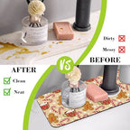 Chrismas Sink Splash Guard Faucet Mat Christmas Absorbent Fast Drying Mat Sink - Image 6