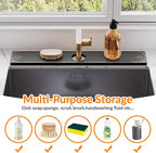 23.6 Inch Stone Faucet Mat for Kitchen Sink Splash Guard, Diatomite Sink - Image 5
