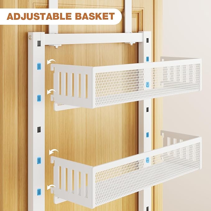 Pantry Door Organizers and Storage, 8-Tier Large Metal Heavy-Duty Frame Over - Image 8