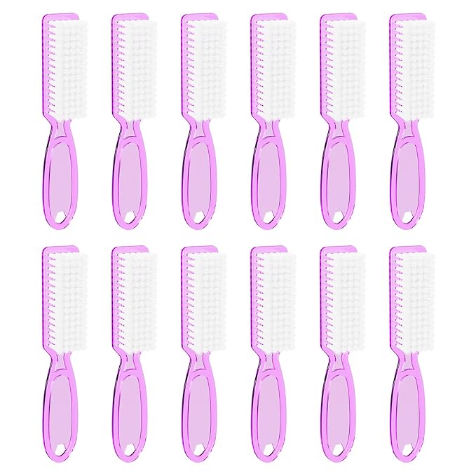 12 Pcs Handle Grip Cleaning Brushes, Hand Fingernail Nail Scrub Manicure Brush - Image 5