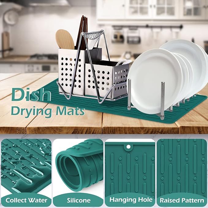 Dish Drying Mats, Heat-resistant Silicone Mat - Image 3