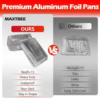 Aluminum Pans Foil Pans, 10 Pack 9x13 Disposable Trays Half Size Tin Pans Heavy - Image 5