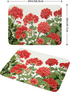 Spring Dish Drying Mat for Kitchen Counter Geranium Summer Floral Absorbent - Image 2