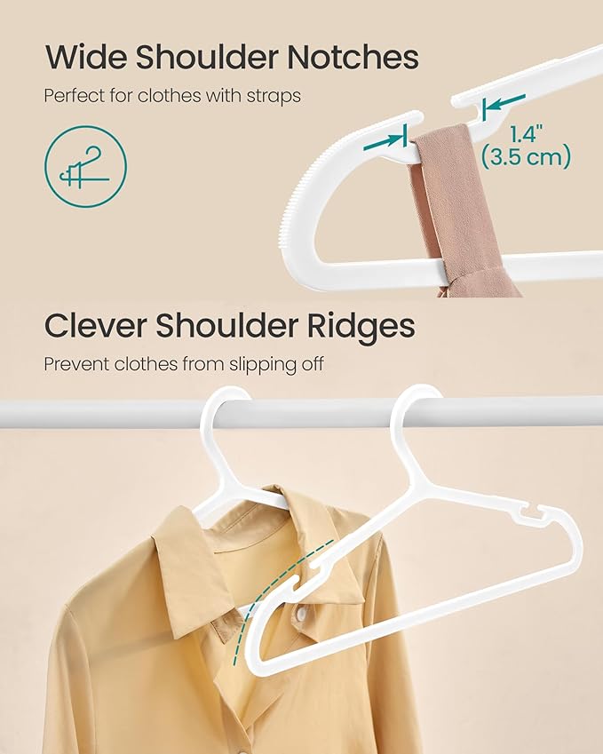 SONGMICS Clothes Hangers, Plastic Hangers, - Image 3