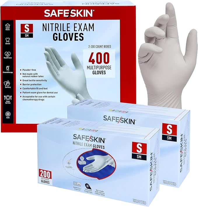 SAFESKIN Nitrile Exam Gloves Disposable by SAFESKIN