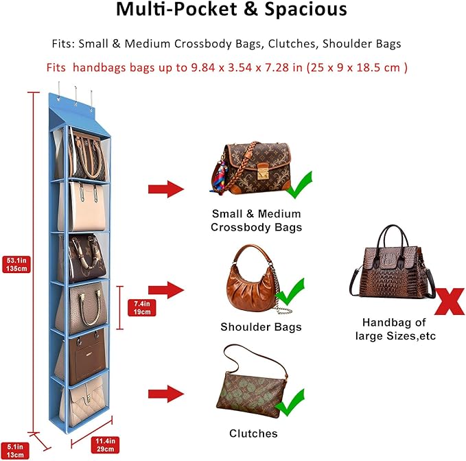 Lirex Over The Door Purse Organizer & Purse Shelf - Image 2