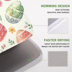 Easter Dish Drying Mat for Kitchen Counter Colorful Easter Eggs Floral Pattern - Image 4